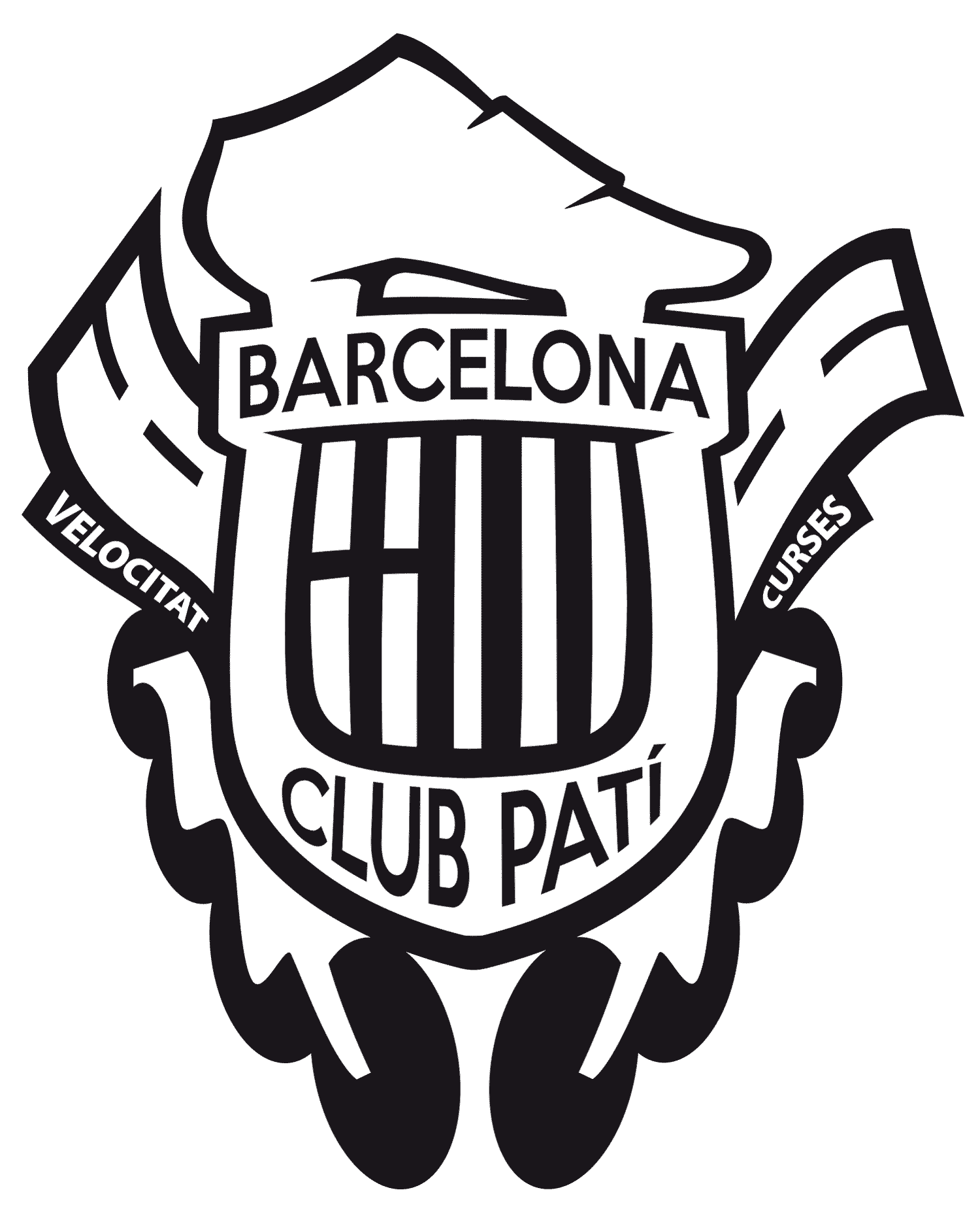 Escut Club Patí Barcelona una tinta