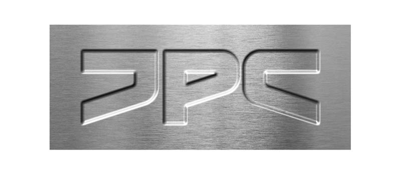 logotipo J P C metalitzado